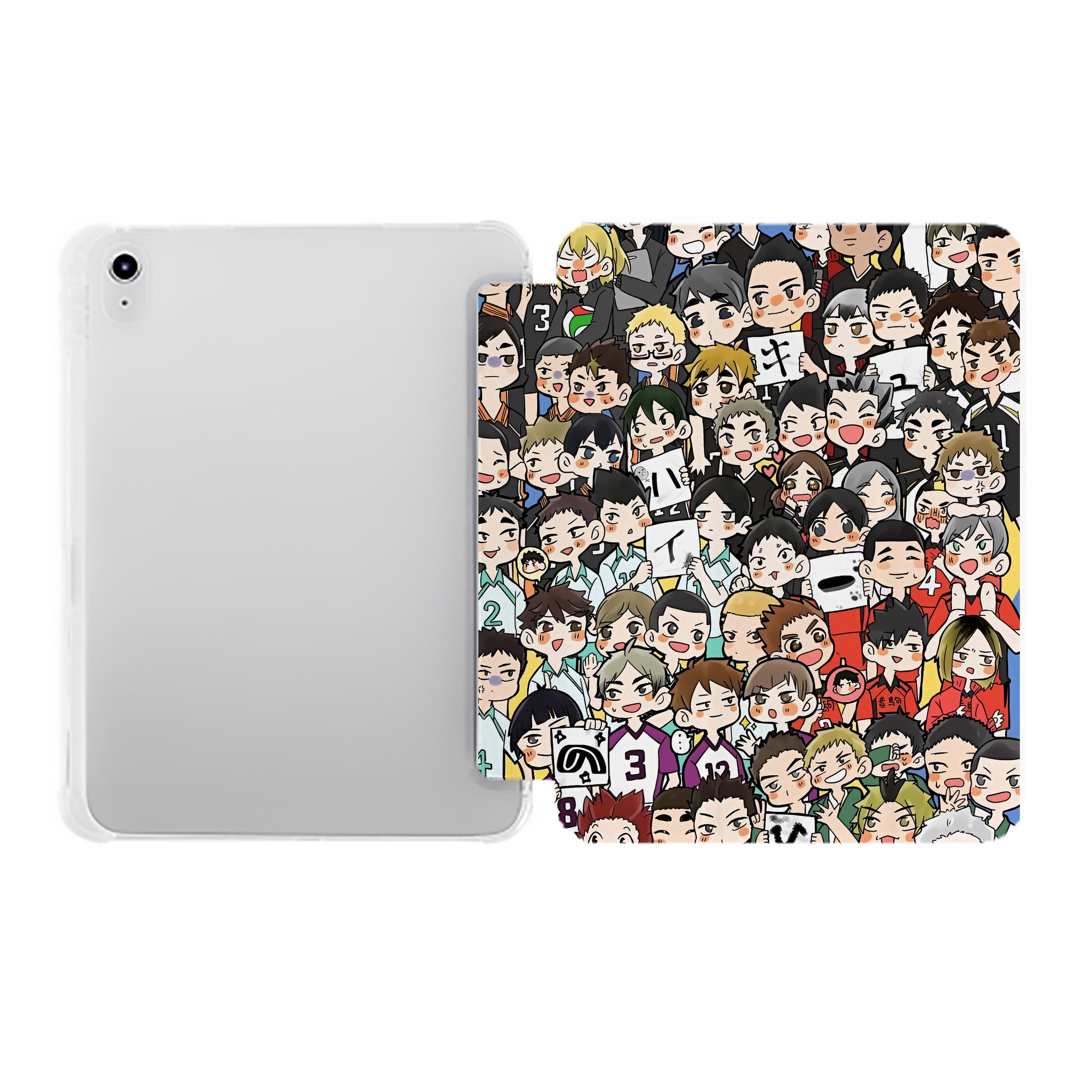 （画像用） ハイキュー!! Haikyu!! IPad ケース ペン収納付き 三つ折りスタンド PUレザー×シリコン 対応機種9.5/10.5/10.9インチ